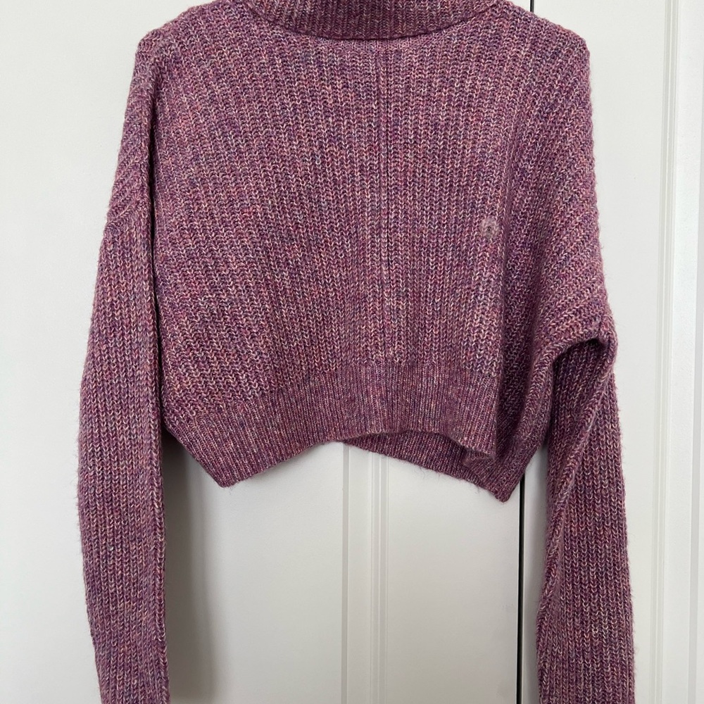 BNWT Aeropostale Cropped Purple Knit Sweater